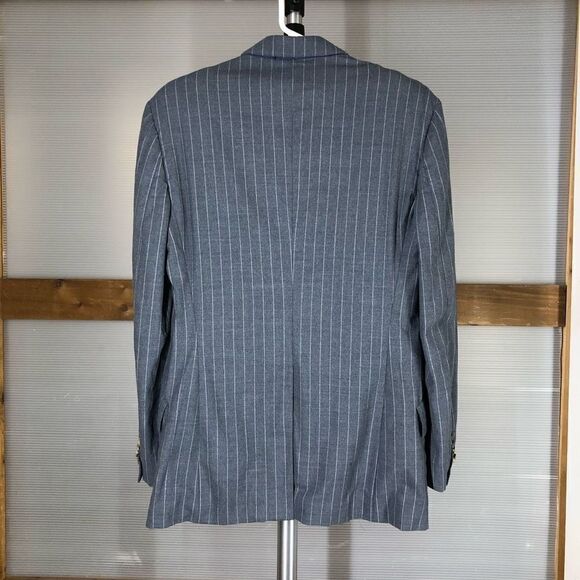 Vtg PAUL SMITH The Byard Wool Grey Pinstripe Blazer Suit Sz S - Picture 2 of 9